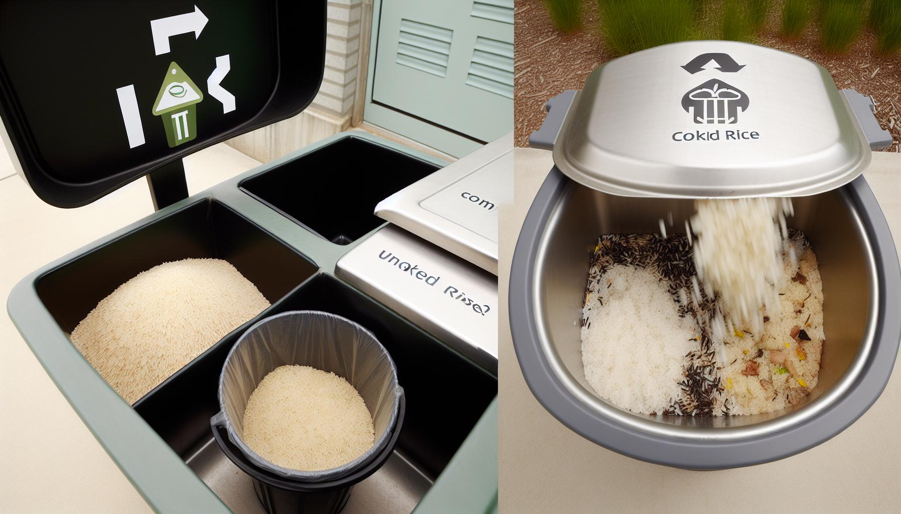 Differences Between Uncooked and Cooked rice Disposal