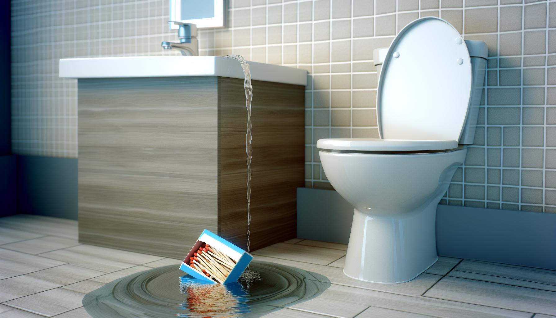 Impact of Flushing Matches on Plumbing and Sewage