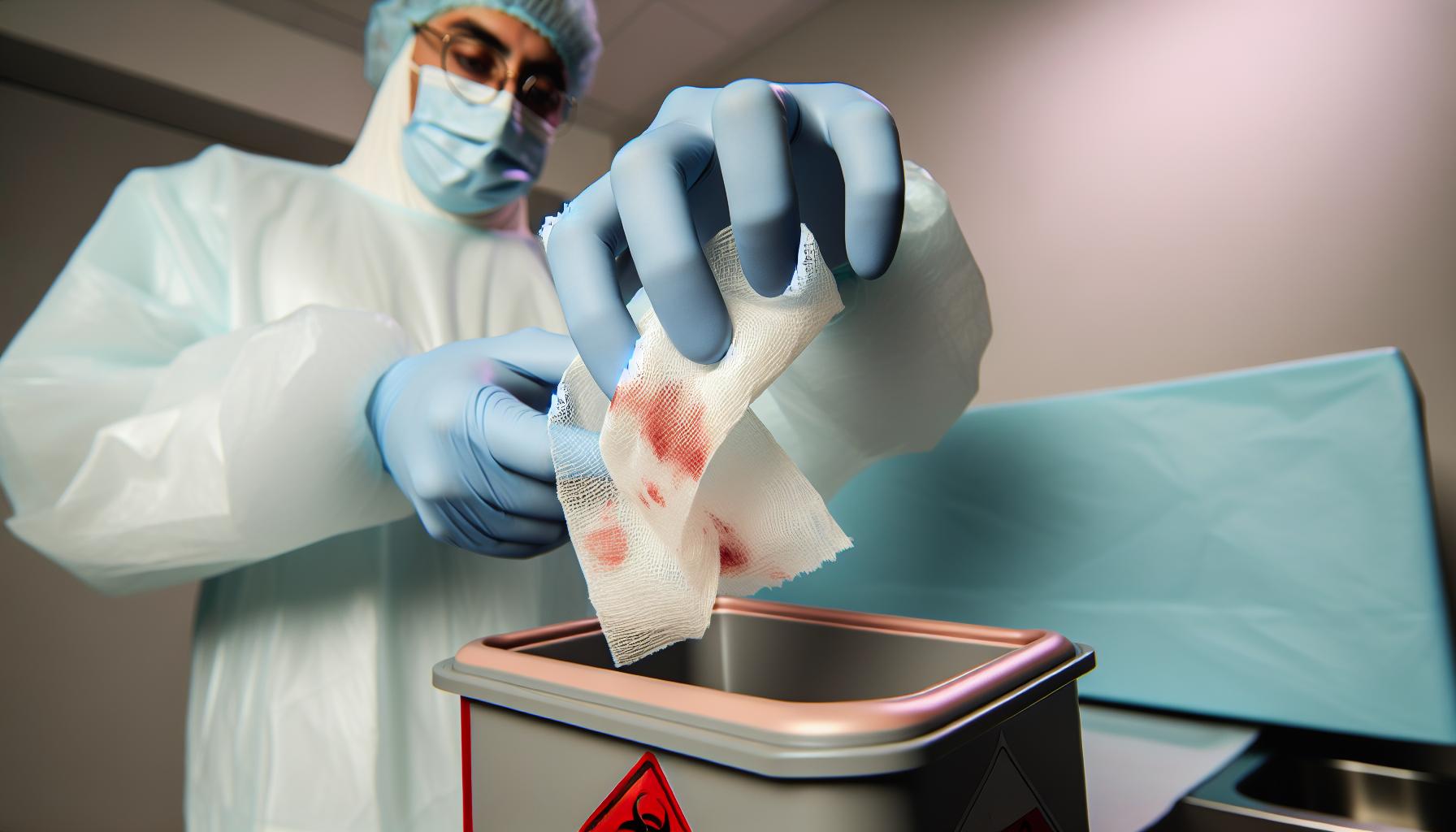 How ‍to Handle Gauze​ with Blood‌ or Infectious ‍materials