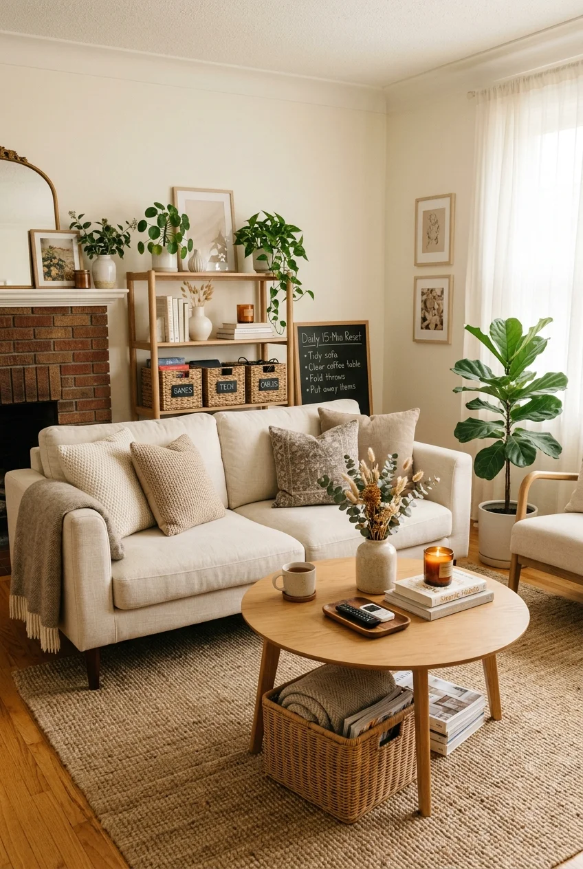 10 Pro Hacks to Clean House Fast: The Room-by-Room Reset 7 clean house 15 minute daily zone reset (AI Generated Image)