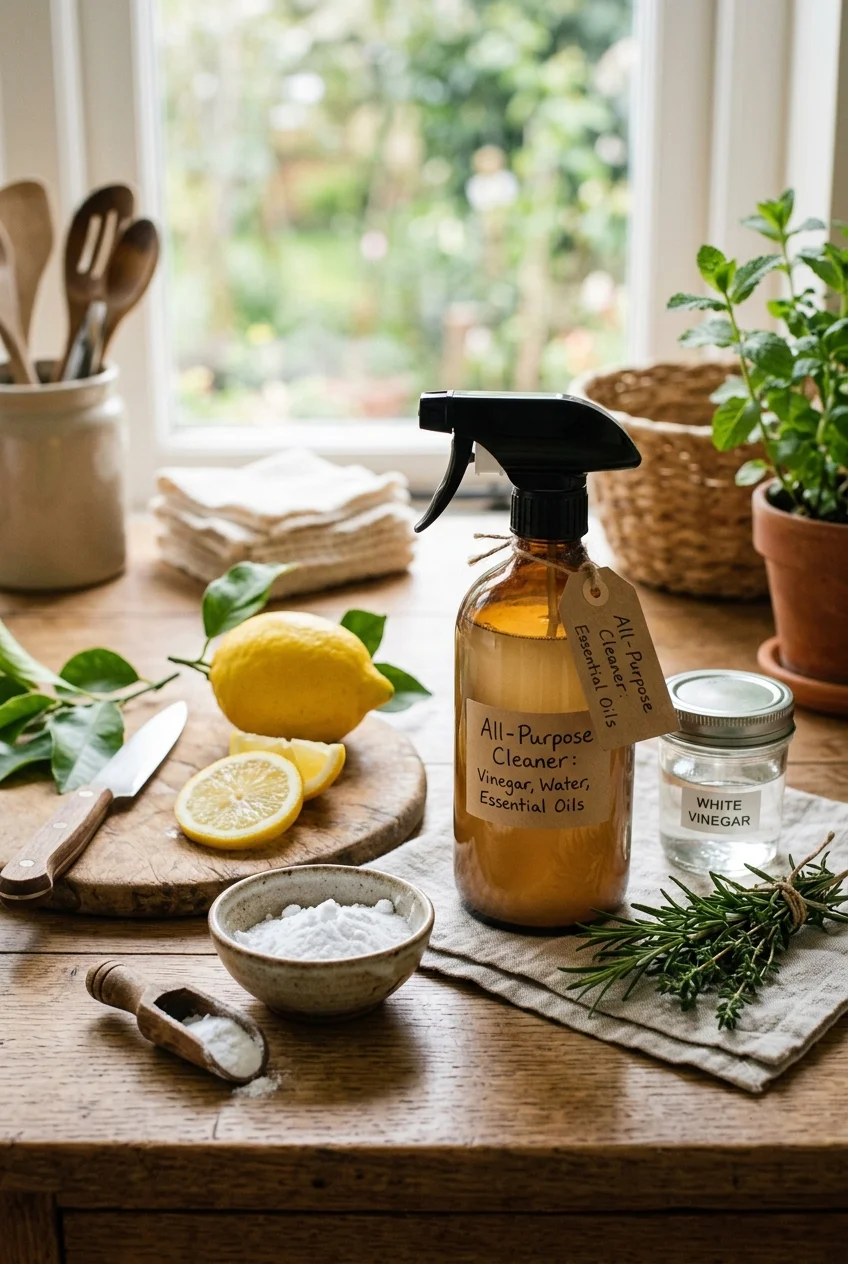 10 Pro Hacks to Clean House Fast: The Room-by-Room Reset 10 clean house eco friendly kitchen appliance cleaning (AI Generated Image)