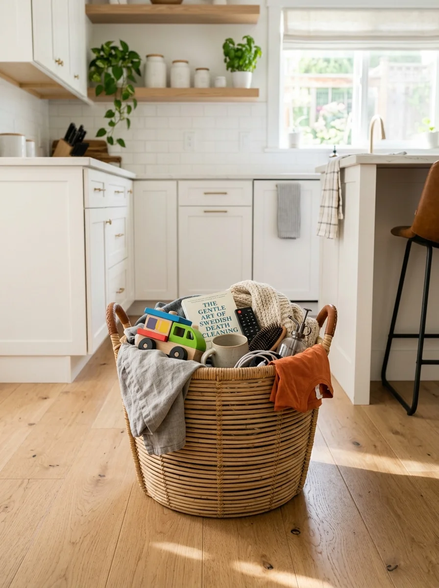 10 Anti-Burnout Hacks for Instant Cleaning Motivation 4 cleaning motivation laundry basket catch all sweep (AI Generated Image)