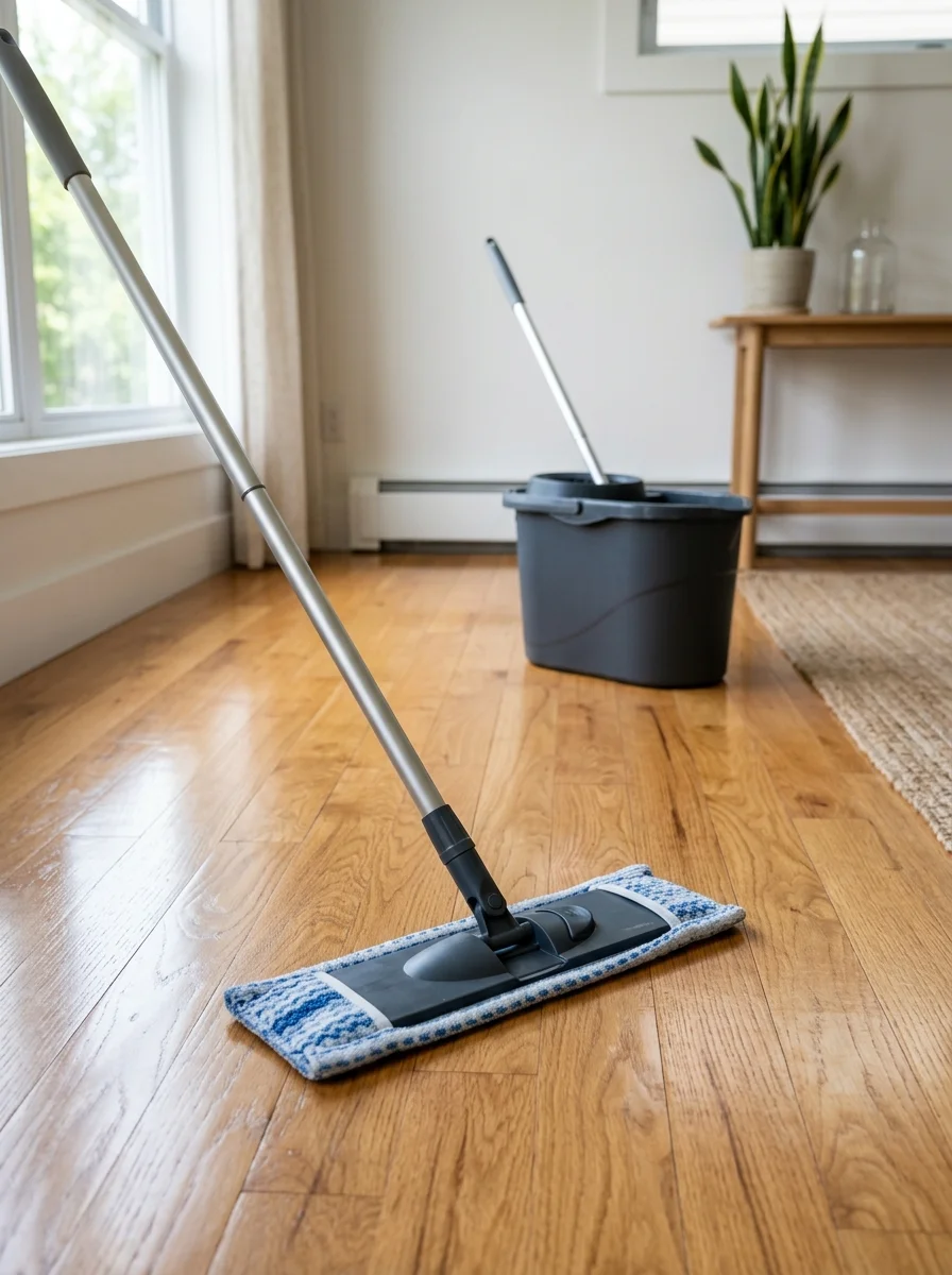 10 Anti-Burnout Hacks for Instant Cleaning Motivation 11 cleaning motivation spin mop floor refresher (AI Generated Image)