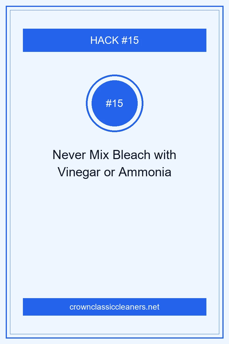 15 Pro Cleaning Tips to Reset Every Room in Record Time 17 Never Mix Bleach with Vinegar or Ammonia: Essential Safety Rules - cleaning tips (AI Generated Image)