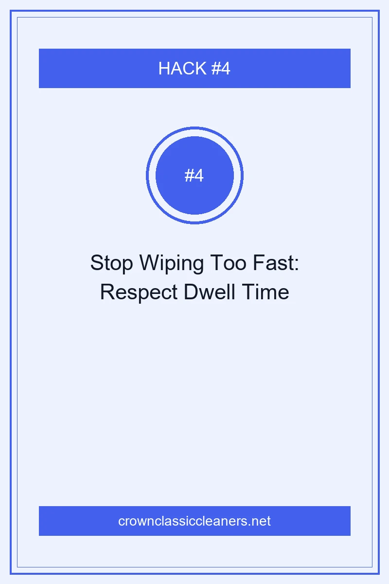 15 Pro Cleaning Tips to Reset Every Room in Record Time 6 Stop Wiping Too Fast: Respect Dwell Time for Maximum Sanitation - cleaning tips (AI Generated Image)