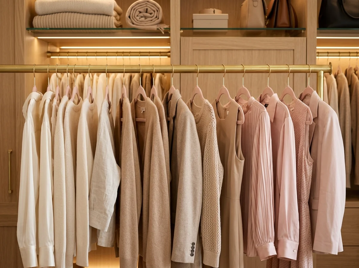 closet clean out aesthetic slim velvet hangers organization (AI Generated Image)
