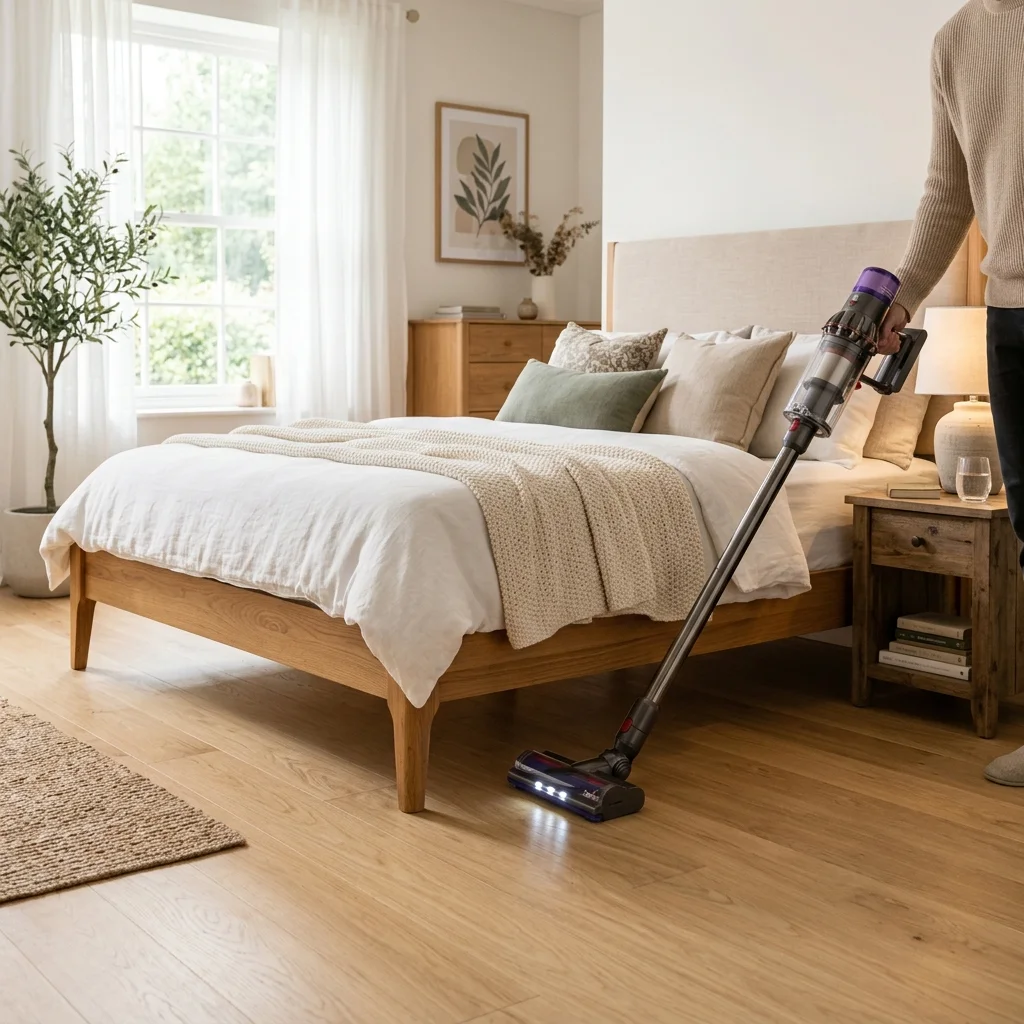 how to deep clean your room vacuum under bed frame (AI Generated Image)