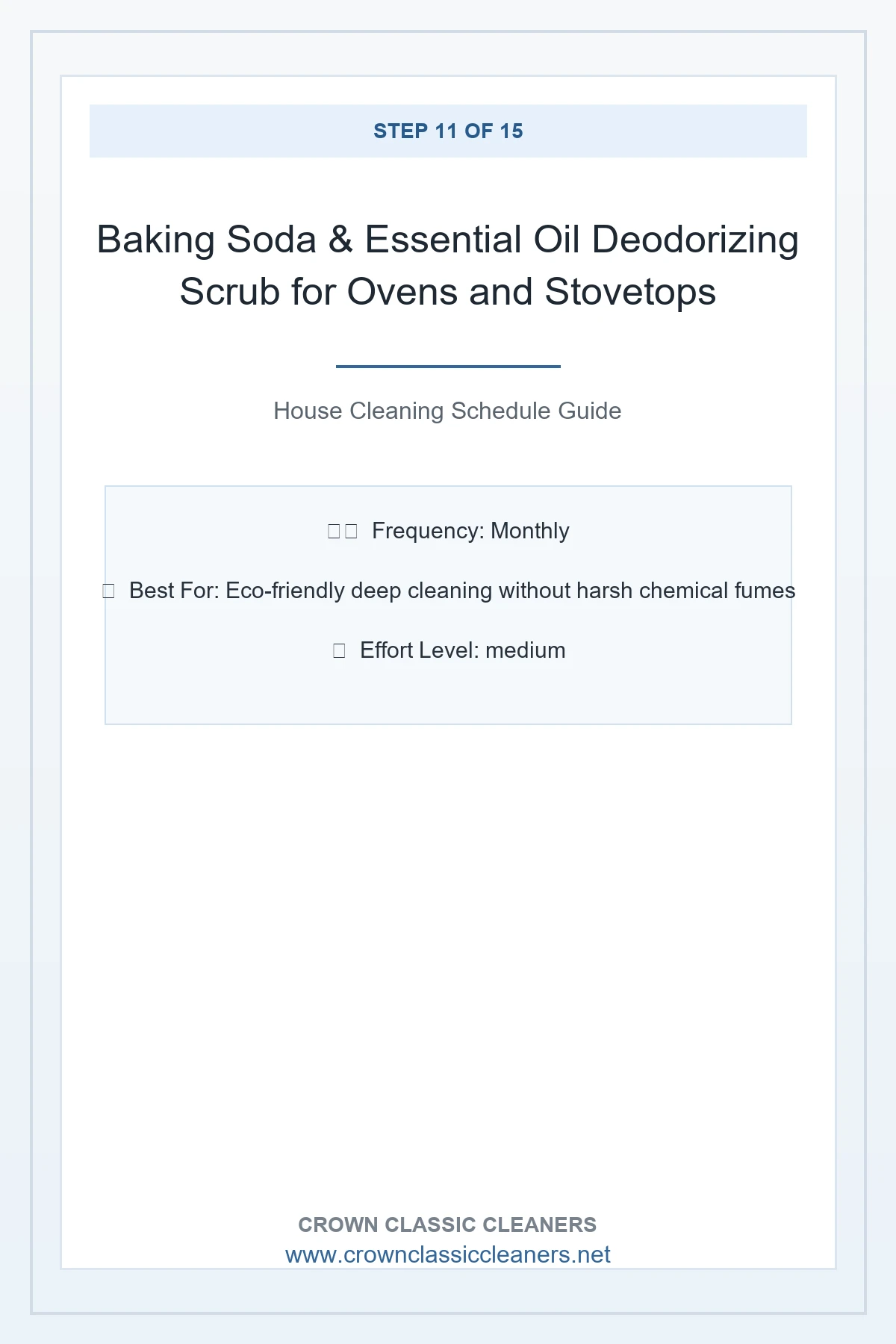 Baking Soda & Essential Oil Deodorizing Scrub for Ovens and Stovetops - house cleaning schedule (AI Generated Image)