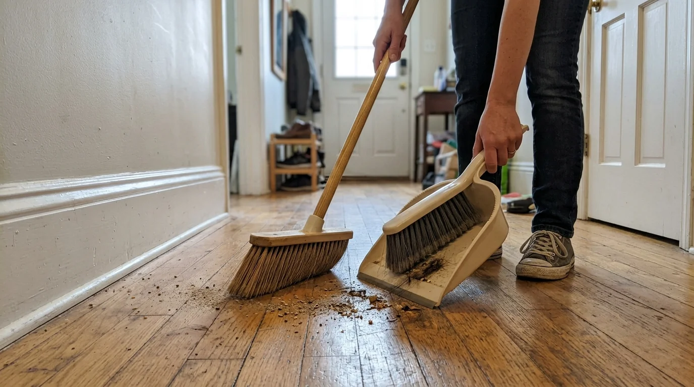 The 15-Minute House Cleaning Schedule (Free Printable Checklist) 4 High-Touch Sanitization Sweep for Doorknobs, Light Switches, and Handles - house cleaning schedule (AI Generated Image)