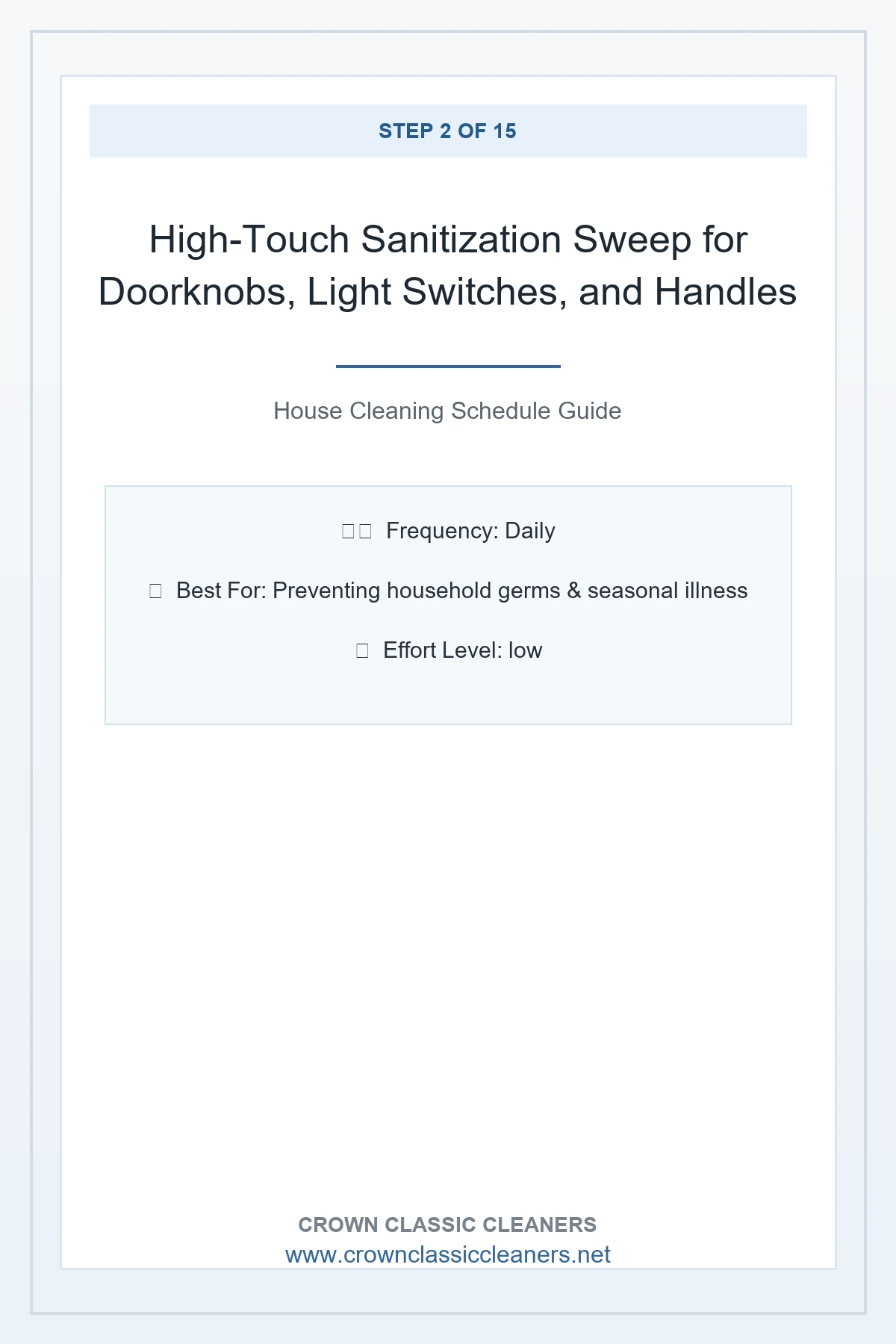High-Touch Sanitization Sweep for Doorknobs, Light Switches, and Handles - house cleaning schedule (AI Generated Image)