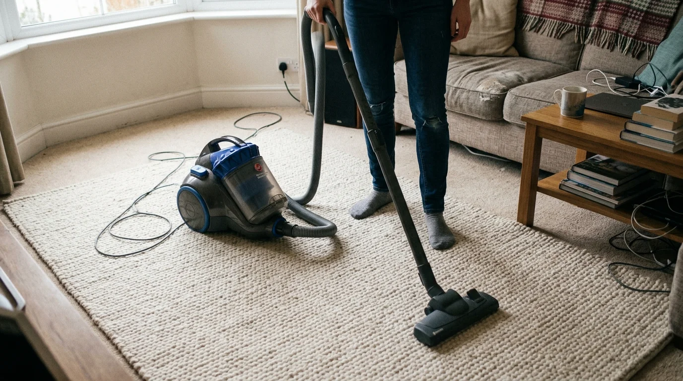 The 15-Minute House Cleaning Schedule (Free Printable Checklist) 7 Top-to-Bottom Gravity Cleaning Strategy for Living Rooms and Bedrooms - house cleaning schedule (AI Generated Image)