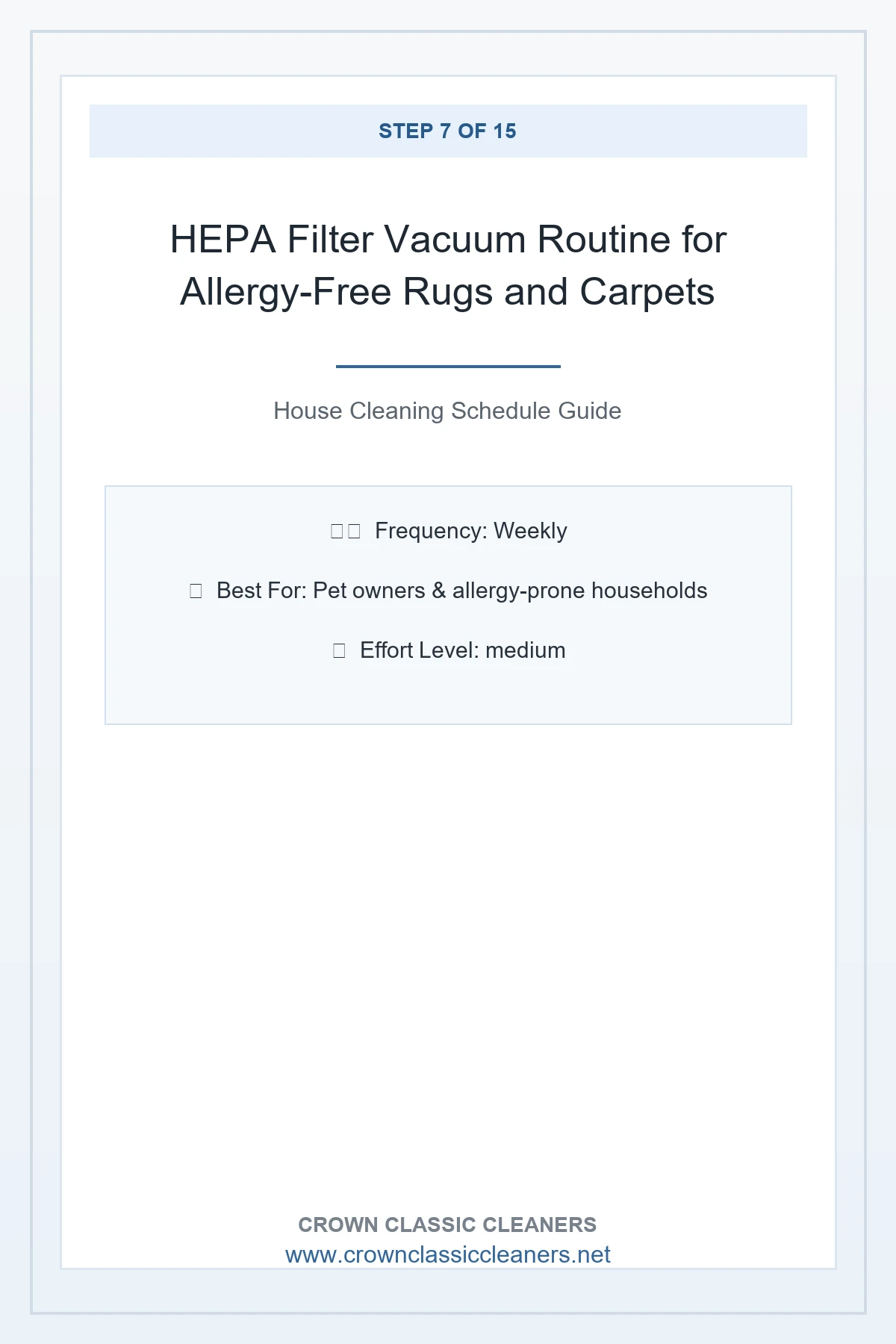 HEPA Filter Vacuum Routine for Allergy-Free Rugs and Carpets - house cleaning schedule (AI Generated Image)
