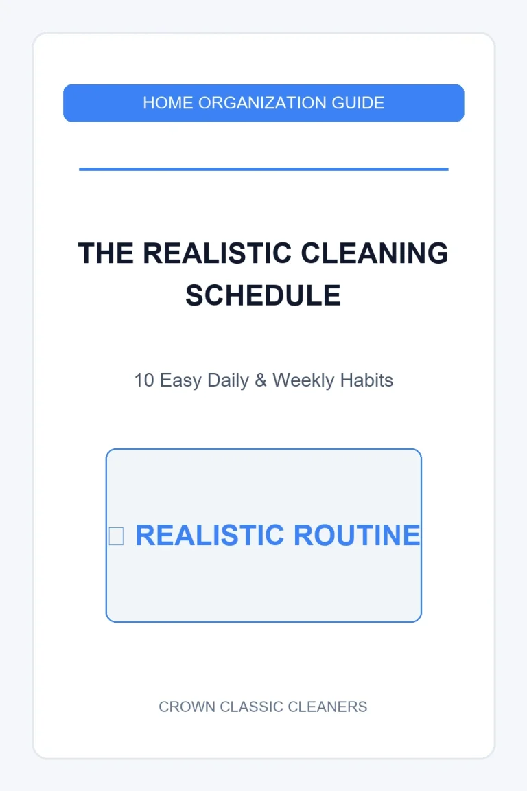 The Realistic Cleaning Schedule: 10 Easy Daily & Weekly Habits (AI Generated Image)