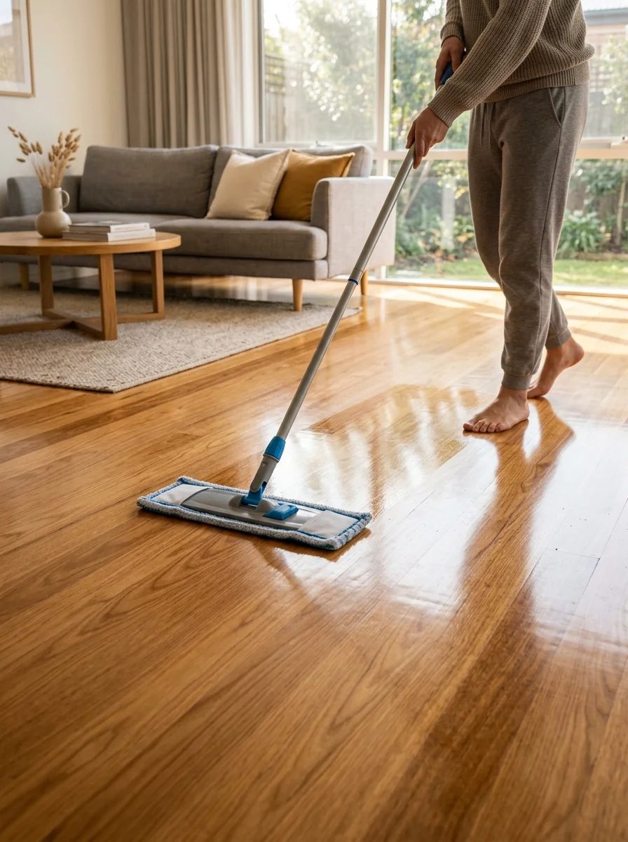 12 spring cleaning checklist hardwood tile floor deep scrub sealing (AI Generated Image)