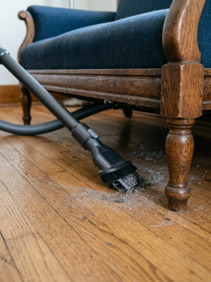 15 spring cleaning checklist under furniture vacuum hidden dust eradication (AI Generated Image)