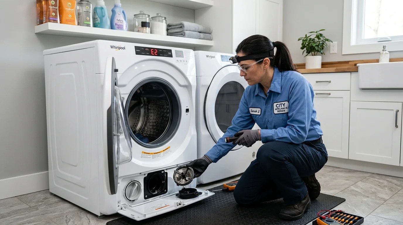 Washing Machine Error Code E2: Causes, Drain Pump Fixes, and Reset Guide 1 wp media crownclassiccleaners net 830a656b (AI Generated Image)